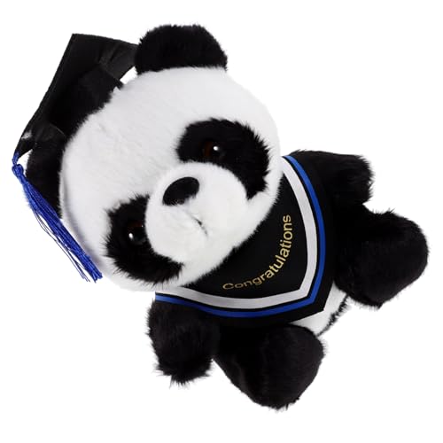 BESTonZON Graduation Plush Panda Doll mit Doktorhut und Kostüm Weiches Hautfreundliches Kuscheltier aus Plüsch und Perfektes zur Abschlussfeier und Dekoratives Stofftier für Zuhause von BESTonZON