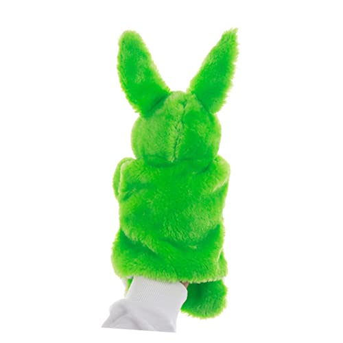 BESTonZON Grünes Plüsch Handpuppe Kaninchen für Geschichtenerzählen und Rollenspiele Party Mitgebsel für Eltern Junge Mädchen Interaktion von BESTonZON