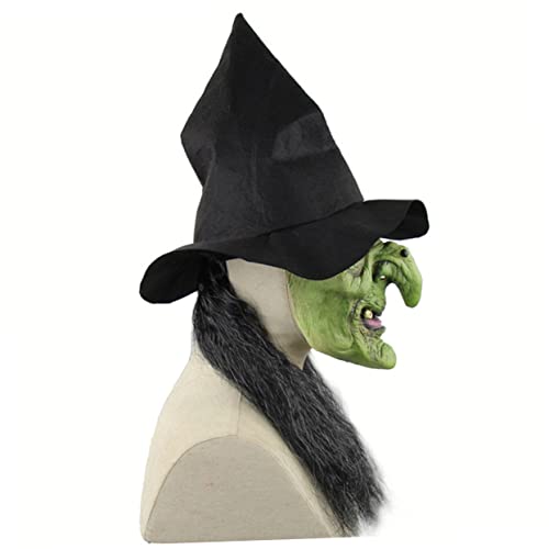 BESTonZON Halloween-horror Einzigartige Passform Gruselige Hexenmaske für Halloween Kein Plastikgeruch Angenehm Zu Tragen von BESTonZON