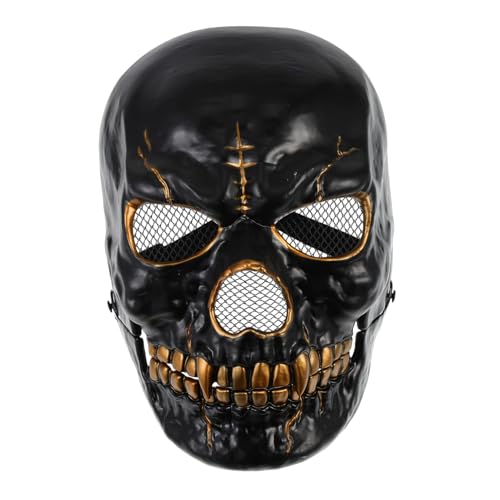 BESTonZON Gruselige Halloween Skull Maske Atemberaubende Horror Party Maske aus Leichtem für Cosplay und Schaurige Anlässe Realistische Skelettform für Unvergessliche Erlebnisse Bequem und von BESTonZON