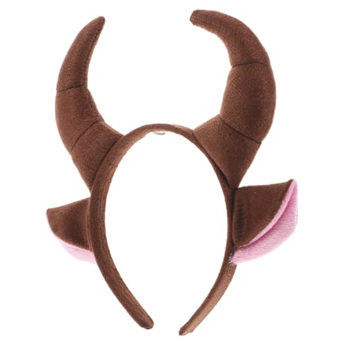 BESTonZON Halloween Cosplay Kuhhörner Stirnband Leichtes Komfortables Haarschmuck Karneval Tierisches Accessoire für Kostümfest von BESTonZON