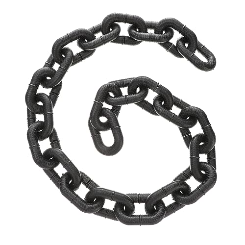 BESTonZON Halloween Deko Kette Lange Schwarze Kunststoffkette für Gruselige Halloween Dekoration und Cosplay Leicht Realistisch für Partys und Fotos von BESTonZON