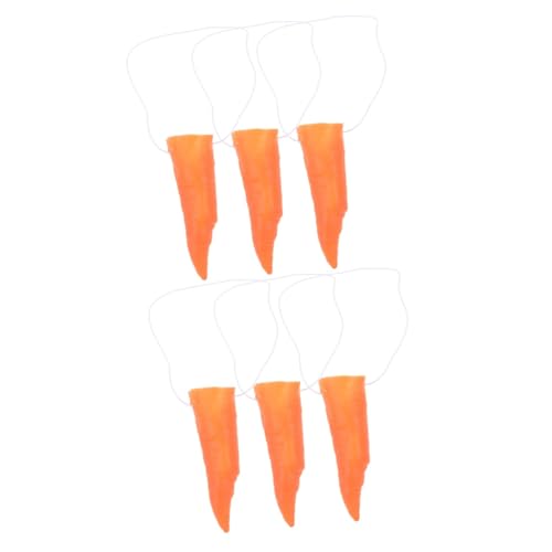 BESTonZON 6stücke Karotten-nasen Für Cosplay Dekorative Nase Für Schneemann Kostüme Leicht Und Tragbar Für Partys Halloween Und Festivals Hochwertiges Vinylmaterial von BESTonZON
