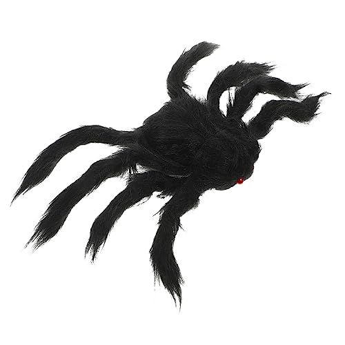 BESTonZON Halloween-Dekorationen im Freien Halloween wanddeko Halloween Horror Halloween Decoration riesenspinne ausgestopft beängstigend gruselige Spinne Spukhaus-Spinnenstütze Plüsch Black von BESTonZON