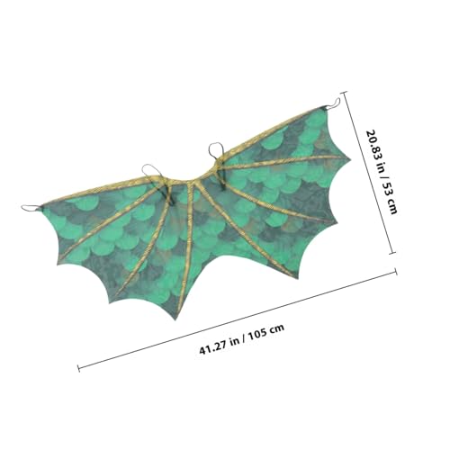 BESTonZON Halloween Dinosaurier Umhang Kostüm Cartoon Dino Flügel Cape Grün für Festival Party Cosplay Bühne Karneval Verkleidung von BESTonZON