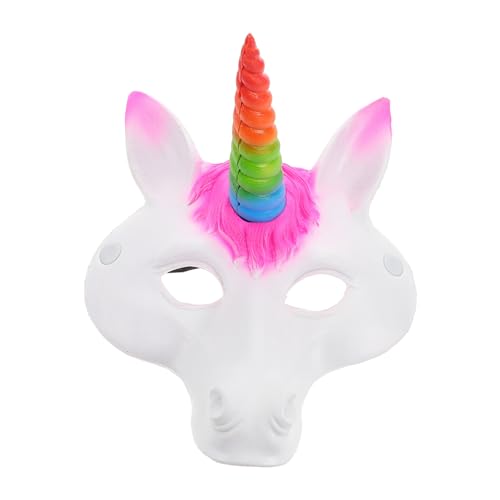 BESTonZON Halloween Einhornmaske PU Schaum Tiermaske für Erwachsene und Lustige Kostümmaske für Einhorn Themenpartys und Maskeraden Farbenfrohe Partydekorationen BESTonZON Halloween Einhornmaske PU Schaum Tiermaske für Erwachsene und Lustige Kostümmaske für Einhorn Themenpartys und Maskeraden Farbenfrohe Partydekorationen von BESTonZON