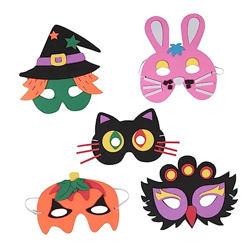 BESTonZON Halloween Eva Maske Halloween-maskerade-masken Tierische Kreatives Kinderhandwerk Parteien Requisiten Eva-masken Maske Im Tierdesign Partys Kostüm Requisiten Papier von BESTonZON