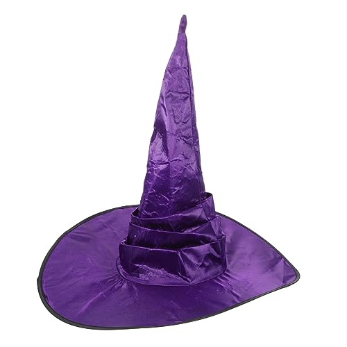 BESTonZON Halloween Hexenhut für Damen Breiter Rand Cosplay Witch Hat Einzigartige Kopfbedeckung für Kostümpartys Leichte und Bequeme Mütze für Halloween Dekoration und Feiern BESTonZON Halloween Hexenhut für Damen Breiter Rand Cosplay Witch Hat Einzigartige Kopfbedeckung für Kostümpartys Leichte und Bequeme Mütze für Halloween Dekoration und Feiern von BESTonZON