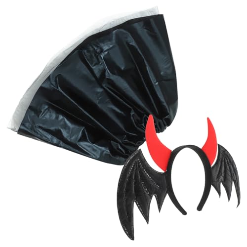 BESTonZON Halloween Kostüm Set Bat Horn Stirnband und Schwarzer Rock Leichtes Bequemes Teufel Haarband für Damen Wiederverwendbares Party Zubehör für Cosplay Fotografie Geburtstags und BESTonZON Halloween Kostüm Set Bat Horn Stirnband und Schwarzer Rock Leichtes Bequemes Teufel Haarband für Damen Wiederverwendbares Party Zubehör für Cosplay Fotografie Geburtstags und von BESTonZON