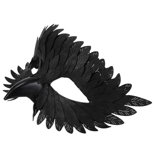 BESTonZON Halloween Maske Halbgesichts Katzeule Maskerade Tierdesign Schwarz Handgefertigte Maske für Karneval Halloween Kostümfest und Themenparty BESTonZON Halloween Maske Halbgesichts Katzeule Maskerade Tierdesign Schwarz Handgefertigte Maske für Karneval Halloween Kostümfest und Themenparty von BESTonZON