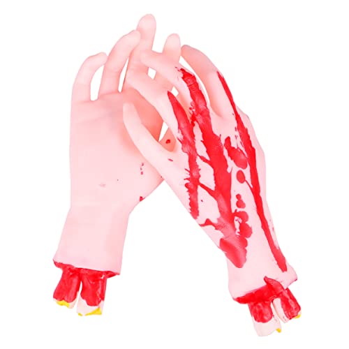 BESTonZON Halloween-Requisiten Mit Gebrochener Hand Dekorationen Drinnen Hoch Gruselige Halloween-hände Halloween Gruselige Hände Halloween-hände-stütze Halloween-Zombie-hände Rot Vinyl BESTonZON Halloween-Requisiten Mit Gebrochener Hand Dekorationen Drinnen Hoch Gruselige Halloween-hände Halloween Gruselige Hände Halloween-hände-stütze Halloween-Zombie-hände Rot Vinyl von BESTonZON