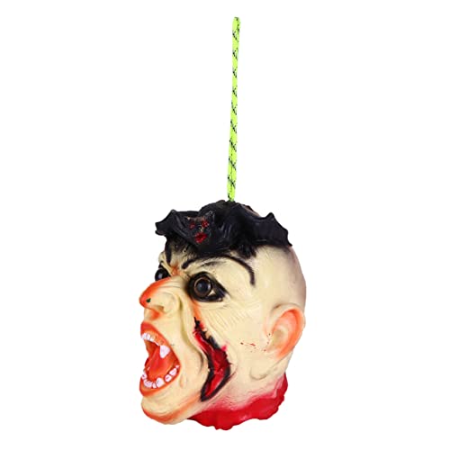 BESTonZON Halloween-Requisiten Skelett Gefälscht Led Beängstigend Dekorationen Baustützen Halloween Kniffliges Schreckliche Schießstütze Halloween-kopfrequisiten Yellow Vinyl von BESTonZON