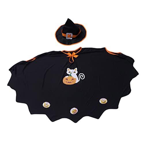 BESTonZON Halloween Umhang Set mit Hut Kostüm für Cosplay Verkleidung für Jungen und Mädchen Höhe für Halloween Partys von BESTonZON