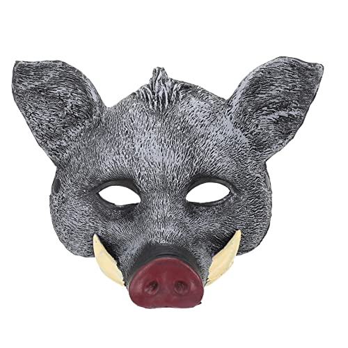 BESTonZON Halloween Wildschwein Maske aus PU Material Dekorative Tiermaske für Kostümpartys und Cosplay für Halloween Feiern und Fasching Kreative und Lustige Gesichtsabdeckung von BESTonZON