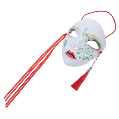 BESTonZON Handbemalte Chinesische Cosplay Maske für Damen Traditionelle Vollgesichtsmaske für Maskerade und Halloween Elegantes Hanfu Accessoire Einzigartiger Blickfang für Partys von BESTonZON