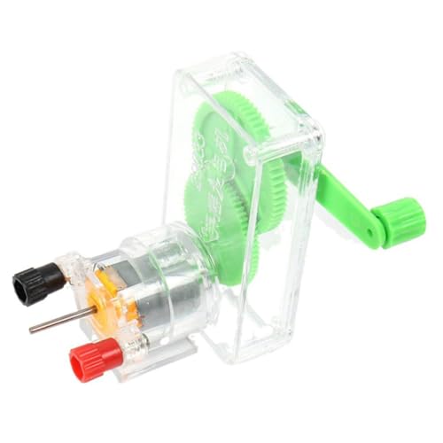 BESTonZON Handkurbel Generator Pädagogisch Sicherer Gleichstromgenerator für Physikalische Experimente Schüler DIY Elektrizität Lernspielzeug Experimentierkasten Elektrisches Modell von BESTonZON
