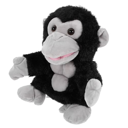 BESTonZON Handpuppe Gorilla aus Plüsch Interaktives Kuscheltier für Junge Mädchen Monate Fördert Feinmotorik und Fantasie Langlebiges Stofftier für Frühe Bildung von BESTonZON