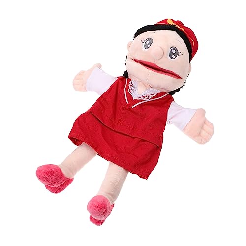 BESTonZON Handpuppe interaktive Puppen interaktives dekoring Rollenspiele Decor Fingerspielzeug ausgestopftes Fingerpuppenspielzeug Cartoon-Fingerpuppen Lehrstütze PP Baumwolle rot von BESTonZON