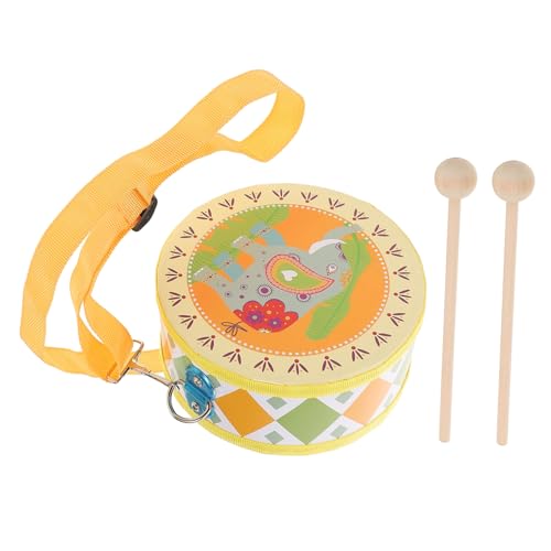 BESTonZON Handtrommel für Tragegurt Doppelseitiges Percussion Instrument Kleines Schlaginstrument für Kleinkinder Musikspielzeug für Kindergarten Elefantendesign BESTonZON Handtrommel für Tragegurt Doppelseitiges Percussion Instrument Kleines Schlaginstrument für Kleinkinder Musikspielzeug für Kindergarten Elefantendesign von BESTonZON