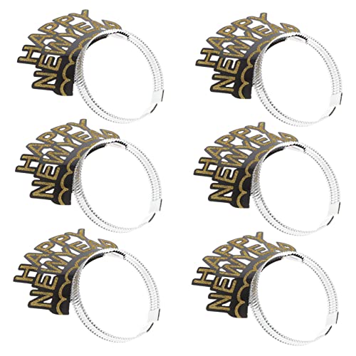 BESTonZON Happy New Year Haarschmuck Glitzernde Party Haarreifen Für Silvesterfeiern Foto Booth Requisiten Neujahrsfeier Kopfbedeckungen 2023 von BESTonZON