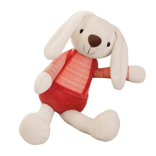 BESTonZON Hasenpuppe Kuscheltier für kindergeburtstags mitgebsel hasenkuscheltiere für Paare kleine Stoffhasen ausgestopfte Hasen PP Baumwolle rot von BESTonZON