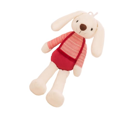 BESTonZON Hasenpuppe Kuscheltier für plüschtier süß Hasenplüschtier Cute Kuscheltier Plüschhase für Babys kleine Stoffhasen PP Baumwolle rot von BESTonZON
