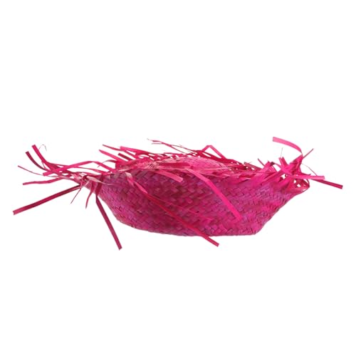 BESTonZON Hawaiian Strohhut Damen Herren Geflochtene Strandmütze Sommerhut Leicht Modisch Für Outdoor Party Urlaub Kopfgröße Rosa BESTonZON Hawaiian Strohhut Damen Herren Geflochtene Strandmütze Sommerhut Leicht Modisch Für Outdoor Party Urlaub Kopfgröße Rosa von BESTonZON
