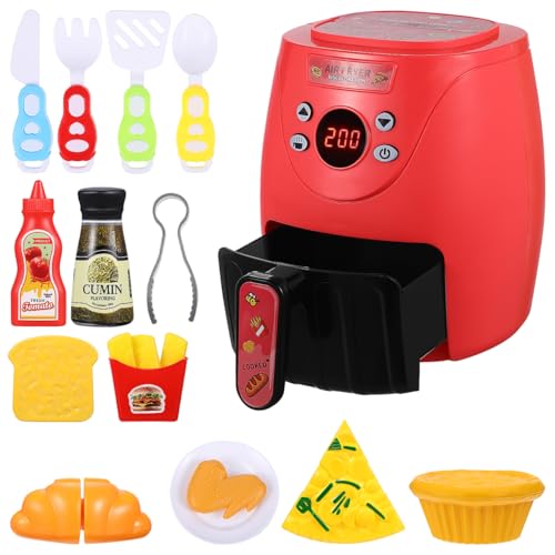 BESTonZON Heißluftfritteuse mit Farbwechsel, interaktives Küchenspielzeug, Heißluftfritteuse für Kinder mit Temperaturanzeige für Kinder, Lernspielzeug für die Küche BESTonZON Heißluftfritteuse mit Farbwechsel, interaktives Küchenspielzeug, Heißluftfritteuse für Kinder mit Temperaturanzeige für Kinder, Lernspielzeug für die Küche von BESTonZON