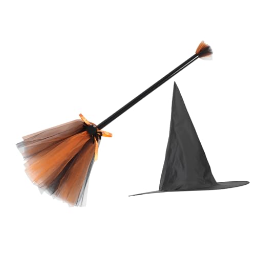 BESTonZON Hexenbesen Halloween Besen und Hexenhut Party Kostüm Zubehör Fasching Verstellbar Leicht Oxford Komfortabel BESTonZON Hexenbesen Halloween Besen und Hexenhut Party Kostüm Zubehör Fasching Verstellbar Leicht Oxford Komfortabel von BESTonZON