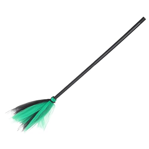 BESTonZON Hexenbesen für Halloween Dekoratives Cosplay Zubehör mit Abnehmbarem Glitzer für Partys Grün Schwarz Kreatives Halloween Dekorationselement BESTonZON Hexenbesen für Halloween Dekoratives Cosplay Zubehör mit Abnehmbarem Glitzer für Partys Grün Schwarz Kreatives Halloween Dekorationselement von BESTonZON