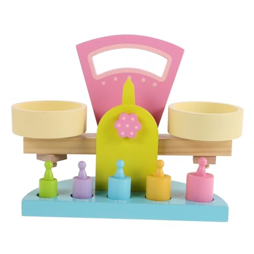 BESTonZON Holz Balance Lernspielzeug für DIY Mathematik Lehrmittel Robustes Verschleißfestes Material Fördert Zählen und Gleichgewicht Pädagogisches für Mädchen und Jungen von BESTonZON
