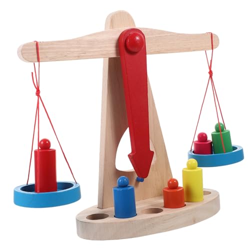 BESTonZON Holz Balancewaage Lernspielzeug Montessori Pädagogisches Balance Waagen Set für Kreativität und Hand Auge Koordination Fördern Holzspielzeug für Kindergarten und Vorschule BESTonZON Holz Balancewaage Lernspielzeug Montessori Pädagogisches Balance Waagen Set für Kreativität und Hand Auge Koordination Fördern Holzspielzeug für Kindergarten und Vorschule von BESTonZON
