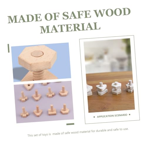 BESTonZON Holz Bausteine Schrauben Montessori Lernspielzeug für Ab Jahren Pädagogisch Fördernd Sicher Lackiert Fördert Hand Auge koordination und Formverständnis BESTonZON Holz Bausteine Schrauben Montessori Lernspielzeug für Ab Jahren Pädagogisch Fördernd Sicher Lackiert Fördert Hand Auge koordination und Formverständnis von BESTonZON
