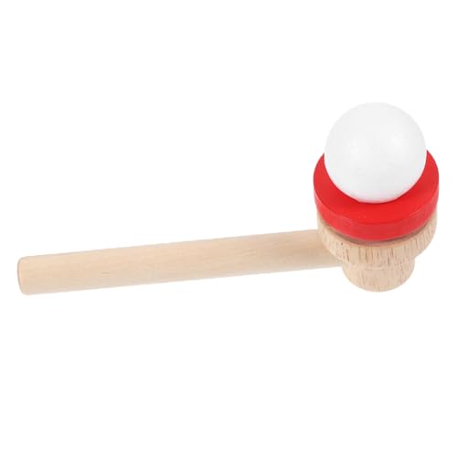 BESTonZON Holz Blasball Schwebender Ball Blower Lustiges Balance Pustespiel für Motorische Fähigkeiten Fördernd Sicher und Pädagogisch für Familien und Partys von BESTonZON