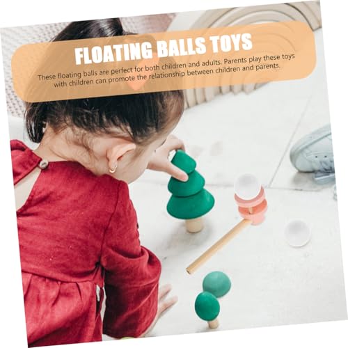 BESTonZON Holz Blasball Spiel Teilig Schwimmende Balance für Eltern Junge Mädchen Interaktion Atemübungsgerät Lustiges und Pädagogisches Partyspielzeug von BESTonZON