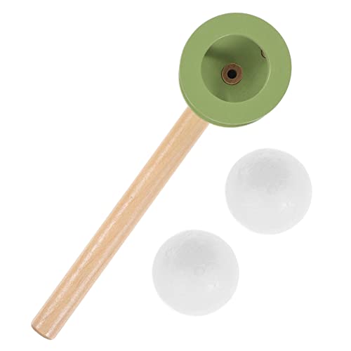 BESTonZON Holz Blasballspiel Schwebende und Blasballspielzeuge für Interaktives Lernspiel zur Lippenmuskulatur und Koordinationsförderung für Geburtstagspartys und Indoor Outdoor Spielspaß von BESTonZON