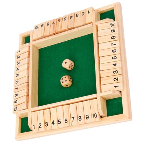 BESTonZON Holz Brettspiel mit Zahlen und Würfeln Rutschfestes Design Interaktives Party Spiel für Erwachsene und Unterhaltsames Denkspiel als für Familie und Freunde von BESTonZON