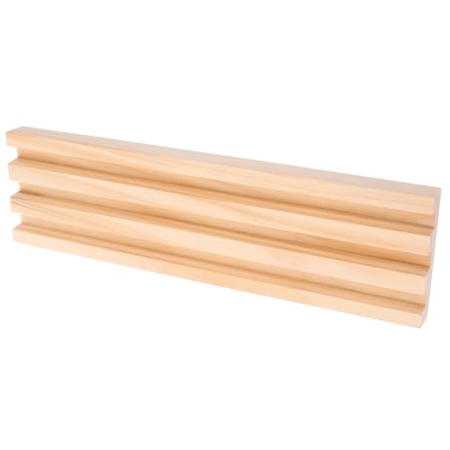 BESTonZON Holz Domino Halter Rack Stabil rutschfest Langlebig DIY Domino Ablage Organizer Spielständer für Tischspiele Multifunktional Praktische Aufbewahrung für Steine und Zubehör von BESTonZON
