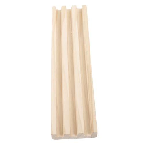 BESTonZON Holz Dominohalter aus Natürlichem Kiefernholz Multifunktionales Rutschfestes Domino Tablett Stabile Aufbewahrungsbasis für Dominosteine Geeignet für Kreative Spiel und von BESTonZON