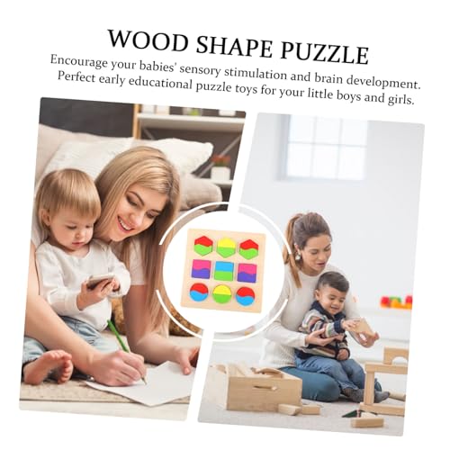 BESTonZON Holz Formenpuzzle Großes Geometrisches Lernspielzeug für Kleinkinder Ab Jahre Frühe von Feinmotorik Hand Auge Koordination und Kognitiver Entwicklung Pädagogisches von BESTonZON