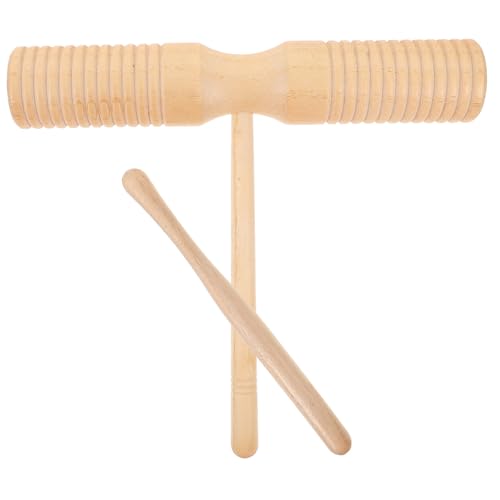 BESTonZON Holz Guiro Schlaginstrument Für Junge Mädchen Kleinkinder Anfänger Mit Stock Guiro Musikinstrument Aus Holz Percussion Instrument Für Musiker Sammlung Bühnenauftritt von BESTonZON