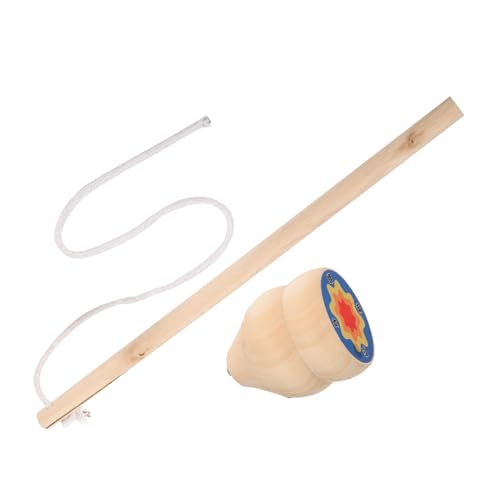 BESTonZON Holz Gyroskop Traditionelles Chinesisches Kreiselspielzeug mit Schnur Langlebig Leichtes Naturholz Sicher Wiederverwendbar für Outdoor Spielspaß und Nostalgische Zufällige Farbe von BESTonZON