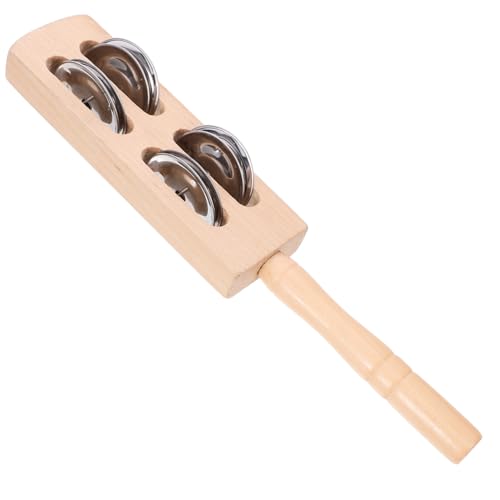 BESTonZON Holz Jingle Stick Schlaginstrument Musikinstrument für Kleinkinder Ring Glockenspiel Pädagogisches zur Musikalischen Robust und Langlebig von BESTonZON