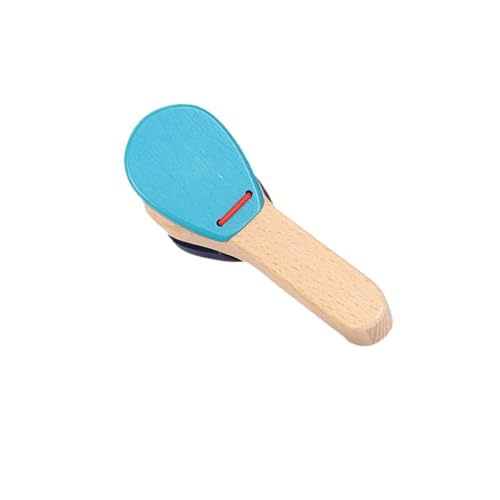 BESTonZON Holz Klatsche mit Langem Griff Interaktives Musikinstrument Langlebig und Leicht Buntes Lernspielzeug für Frühe Musikförderung und Rhythmusgefühl für Kleinkinder Blau von BESTonZON