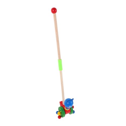 BESTonZON Holz Lauflernwagen mit Cartoon Tierdesign Push Toy aus Sicherem Holz Leichter Lauflernhilfe für Kreatives und Lernen für Kleinkinder und Familienzeit von BESTonZON