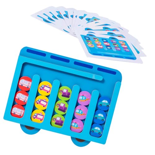BESTonZON Holz Lernspielzeug Bunte Tier Motiv Sortier und Farbzuordnungs Spiel für Doppelseitiges Pädagogisches Motorik und Denktraining Geeignet Kognition und Feinmotorik von BESTonZON