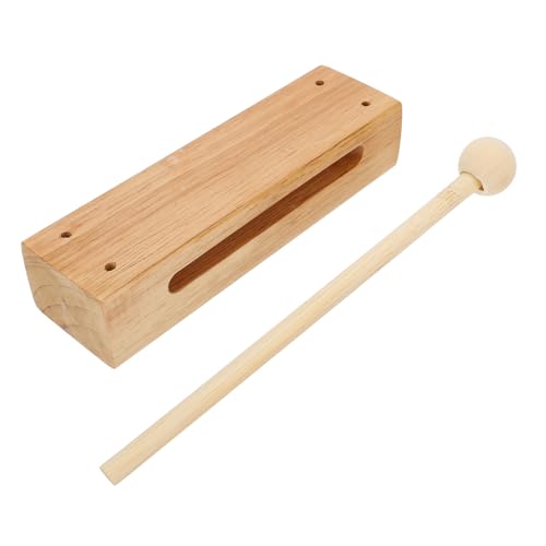 BESTonZON Holz Percussion Block Musikinstrument für Einfach zu Spielendes Kompakt und Sicher zu Geburtstag und Kindertag Natürliche Holzfarbe von BESTonZON
