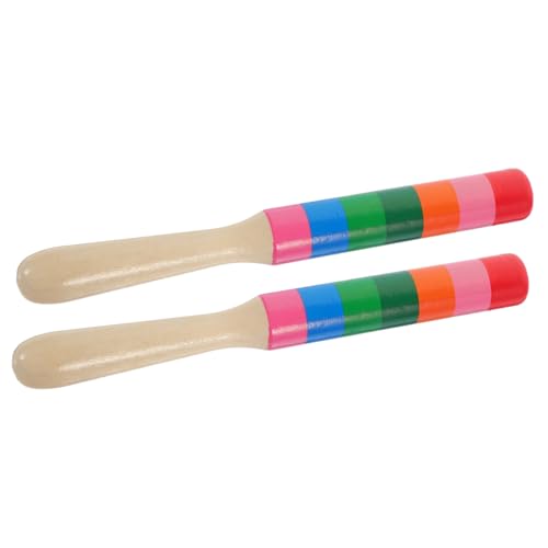 BESTonZON Holz Percussion Rhythmusstäbe für Robuste Musikinstrument Sticks Klarer Fördert Motorik und Musikalische Kreativität für Musikunterricht und Rhythmische Übungen von BESTonZON