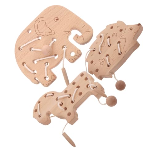 BESTonZON Holz Perlen Fädelspielzeug für Kleinkinder Montessori Holz Lernspielzeug mit Tier und Motiv Motorische Entwicklung Handgefertigt Sichere Abgerundete Kanten Fördert Konzentration BESTonZON Holz Perlen Fädelspielzeug für Kleinkinder Montessori Holz Lernspielzeug mit Tier und Motiv Motorische Entwicklung Handgefertigt Sichere Abgerundete Kanten Fördert Konzentration von BESTonZON