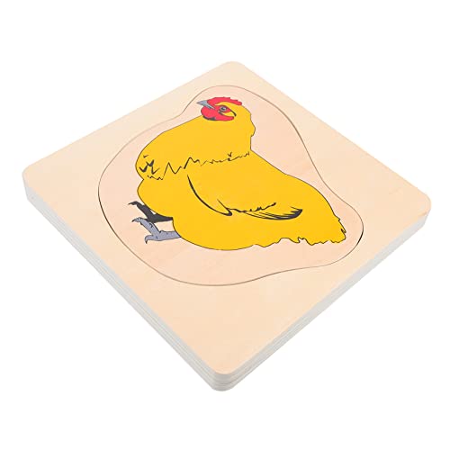 BESTonZON Holz Puzzle Mehrschichtiges Cartoon Lernspielzeug für Pädagogisches Steckpuzzle Fördert Hand Auge Koordination und Kreativität Tragbar und Langlebig BESTonZON Holz Puzzle Mehrschichtiges Cartoon Lernspielzeug für Pädagogisches Steckpuzzle Fördert Hand Auge Koordination und Kreativität Tragbar und Langlebig von BESTonZON